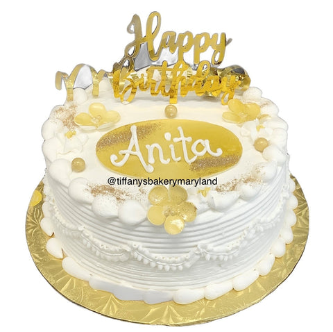 Happy Birthday Pick on 8" Round Cake