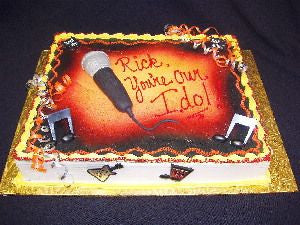Microphone on Sheet Cake