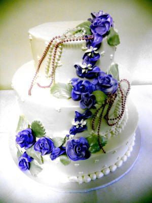 Rose Cascade Premier Wedding Cake