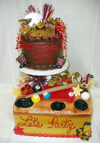 Pool Hall Party Celebration Tiers