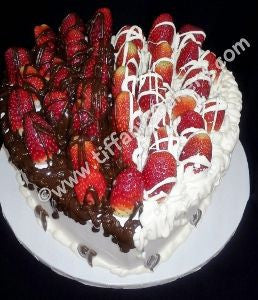 Heart with White and Dark Chocolate - 10 Inch