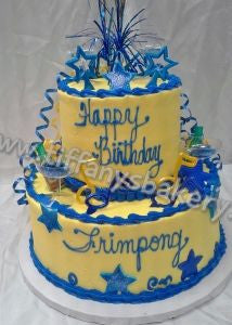 Yellow Celebration Tier Cake