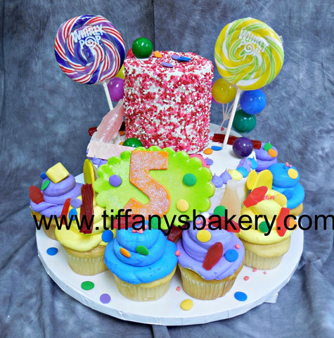 Candy Cake and Cupcakes
