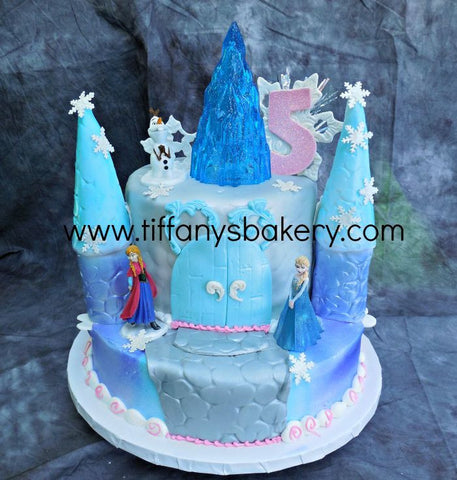 Frozen Sisters Castle Cake
