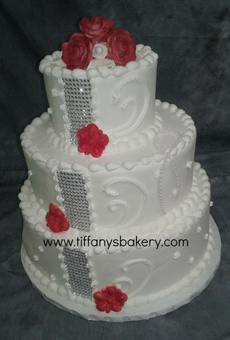 Bling Fling Classic Gold Wedding Cake