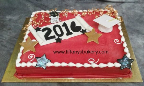 Graduation 2021 Red Cake