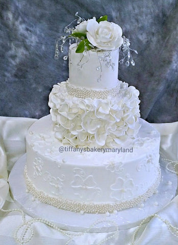 Crystal Drops Fondant Wedding Cake