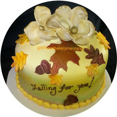 Fall Round Domed Cake