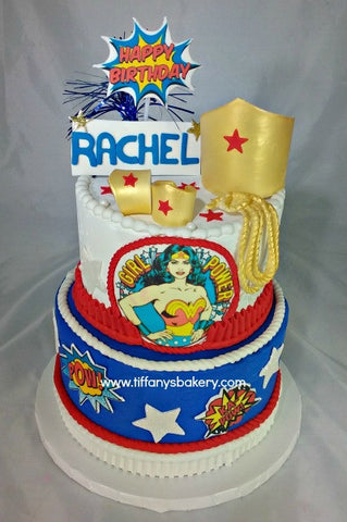 Wonder Woman Celebration Tier Cake