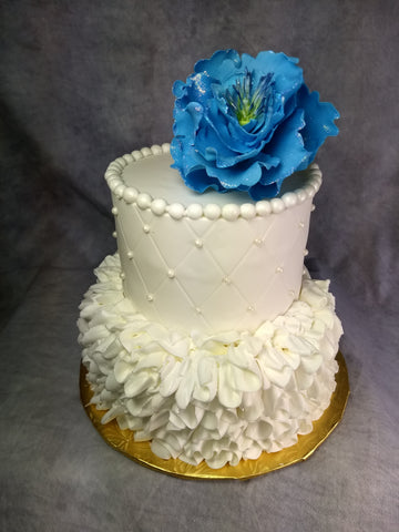 Magic Buttercream Ruffles and Diamond Pattern Celebration Tier Cake