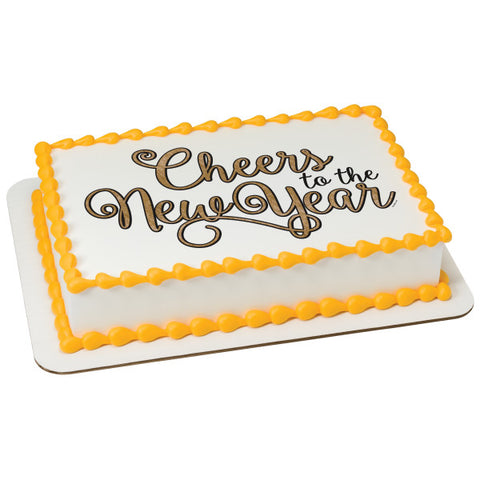 Cheers to the New Year Edible Image Layon #20391