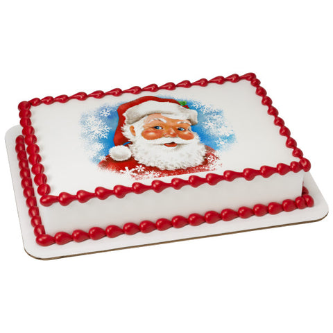 Classic Santa Caucasian Edible Image Layon #21725