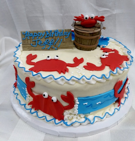 Crab Basket on 10" Round Cake