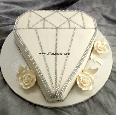 Diamond Shape Cutout Cake