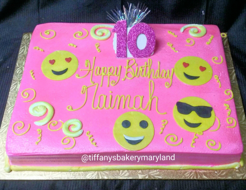 Emoji Sheet Cake