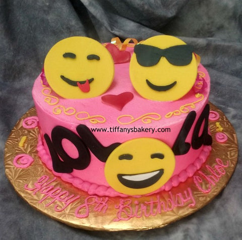 Emoji Round Cake LOL