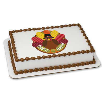 Thanksgiving Gobble Turkey Edible Image Layon #20455 Sheet