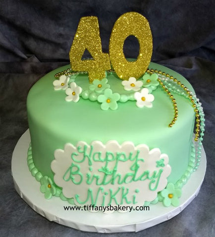 Round Fondant Covered Cake