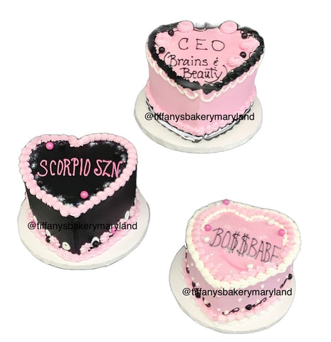 Heart Shaped 8" two layer cake