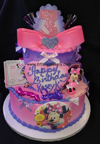 Minnie Mouse Celebration Tier Cake
