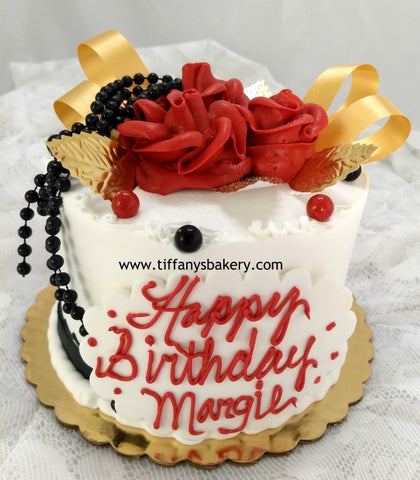 Red Roses 6 inch Round Cake