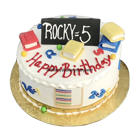 School Days 8" Round Cake