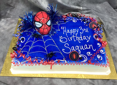 Spiderman Sheet Cake with Figure Set