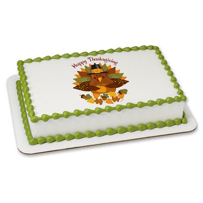 Thanksgiving Turkey Edible Image Layon #354 Sheet