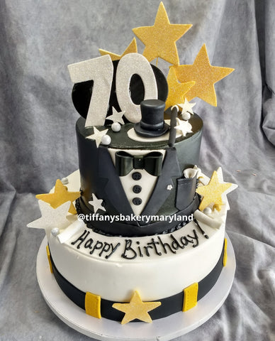 Celebration Tier Cake -Tuxedo
