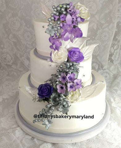 Flower Cascade Premier Wedding Cake