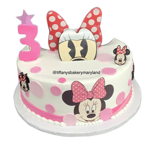 Minnie Mouse Round Cake