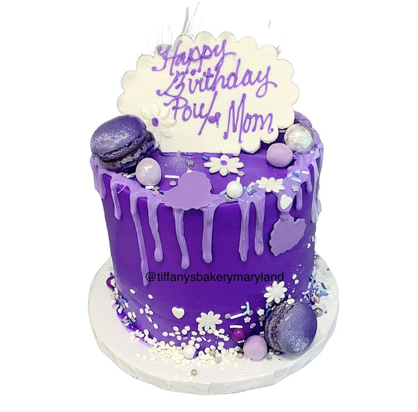 Drip Cake with Three Layers - 6" or 8" Cake Serves 4