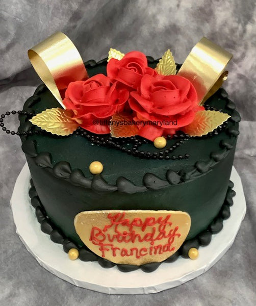 Red Roses 6 inch Round Cake