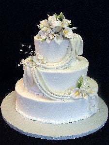 lily flower wedding cakes Oval Calla Lily – Tiffany's Bakery