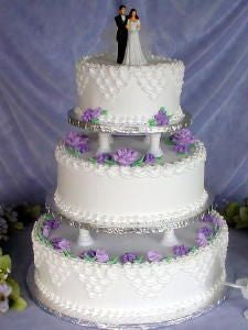 lavender flower wedding cake Devotion Classic Gold Wedding Cake – Tiffany's Bakery