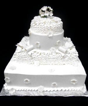 Romantic Ruffles Premier Wedding Cake