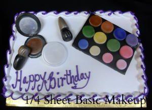 Makeup on Sheet Cake