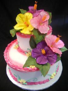 Hibiscus Celebration Tier Cake