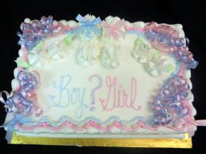 Baby Sex Reveal Sheet Cake