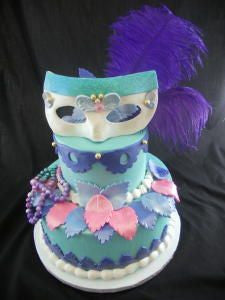 Aqua Mask Celebration Tier Cake