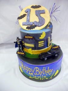 Batman for Darlin Celebration Tier Cake