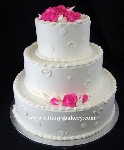 In the Pink Classic Wedding Cake