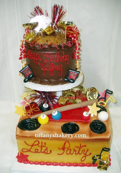 Pool Hall Party Celebration Tiers