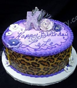 Cheetah Print Round Cake