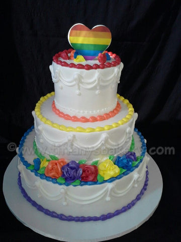 Rainbow Bliss Premier Wedding Cake