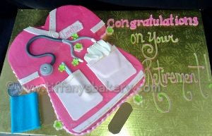 Nurse's Scrub 2-D Shaped Cake