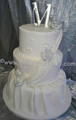 Sophisticated Flounce Premier Wedding Cake