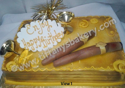 Cigars on a Sheet Cake