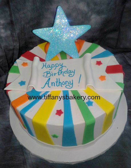 Multi-Color Fondant Stripes – Tiffany's Bakery