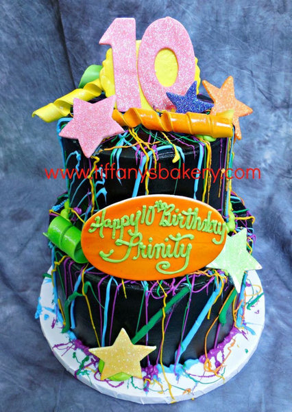 Black Celebration Tier Cake